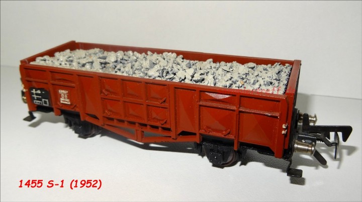 1455 S - offener Güterwagen mit Schotterladung